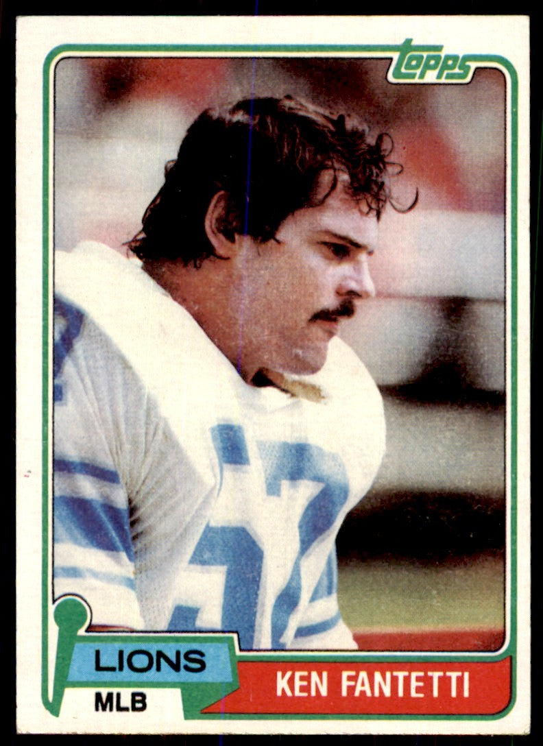 1981 TOPPS' KEN FANTETTI DETROIT LIONS #142