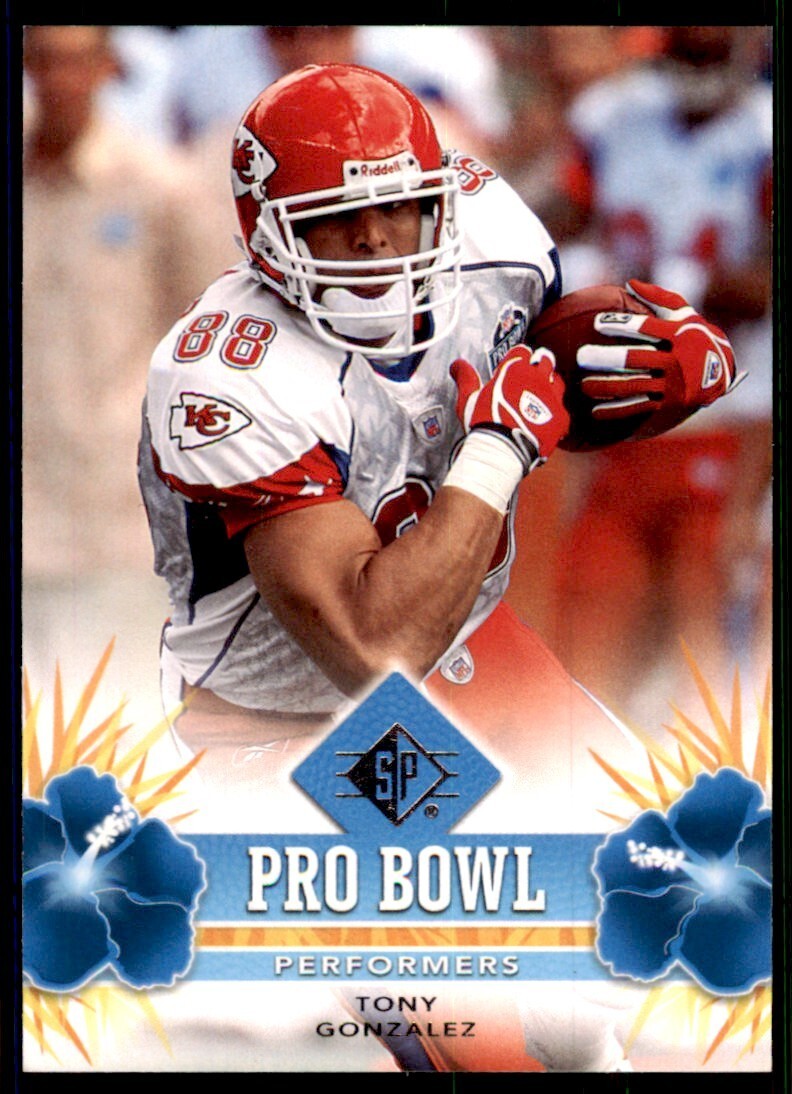 2008 SP Authentic Football Card Tony Gonzalez Kansas City Chiefs #PBP-41 B