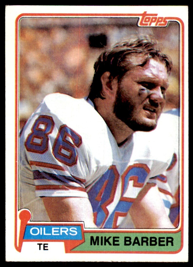 1981 *TOPPS MIKE BARBER HOUSTON OILERS #99