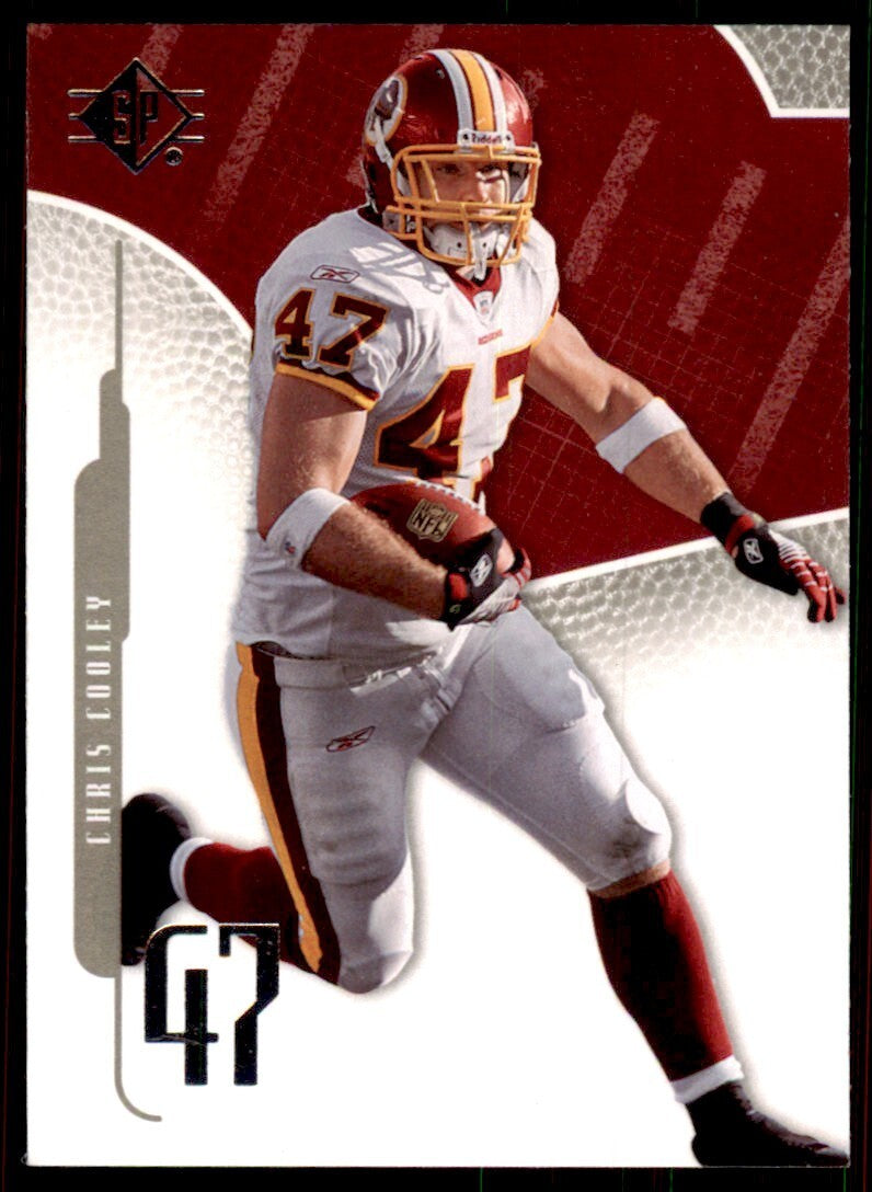 2008 SP Authentic Football Card Chris Cooley Washington Redskins #61