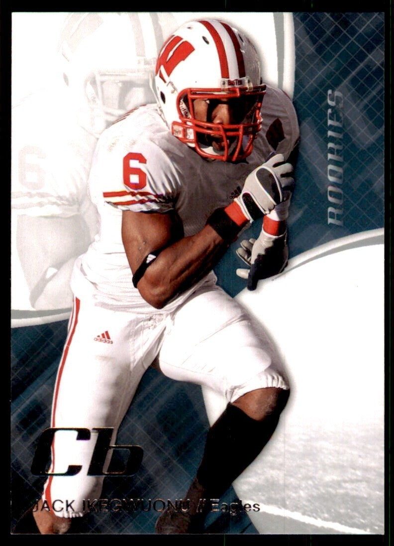 2008 SP Authentic Football Card Jack Ikegwuonu Rookie Philadelphia Eagles #119