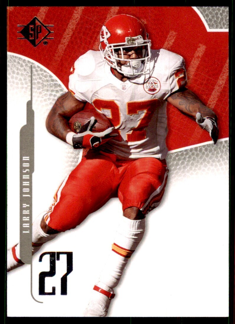 2008 SP Authentic Football Card Larry Johnson Kansas City Chiefs #41