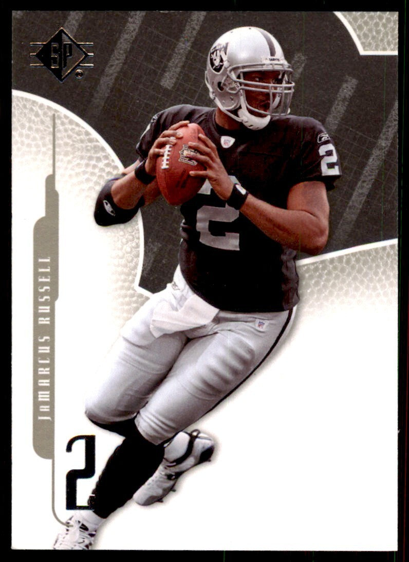 2008 SP Authentic Football Card JaMarcus Russell Oakland Raiders #43