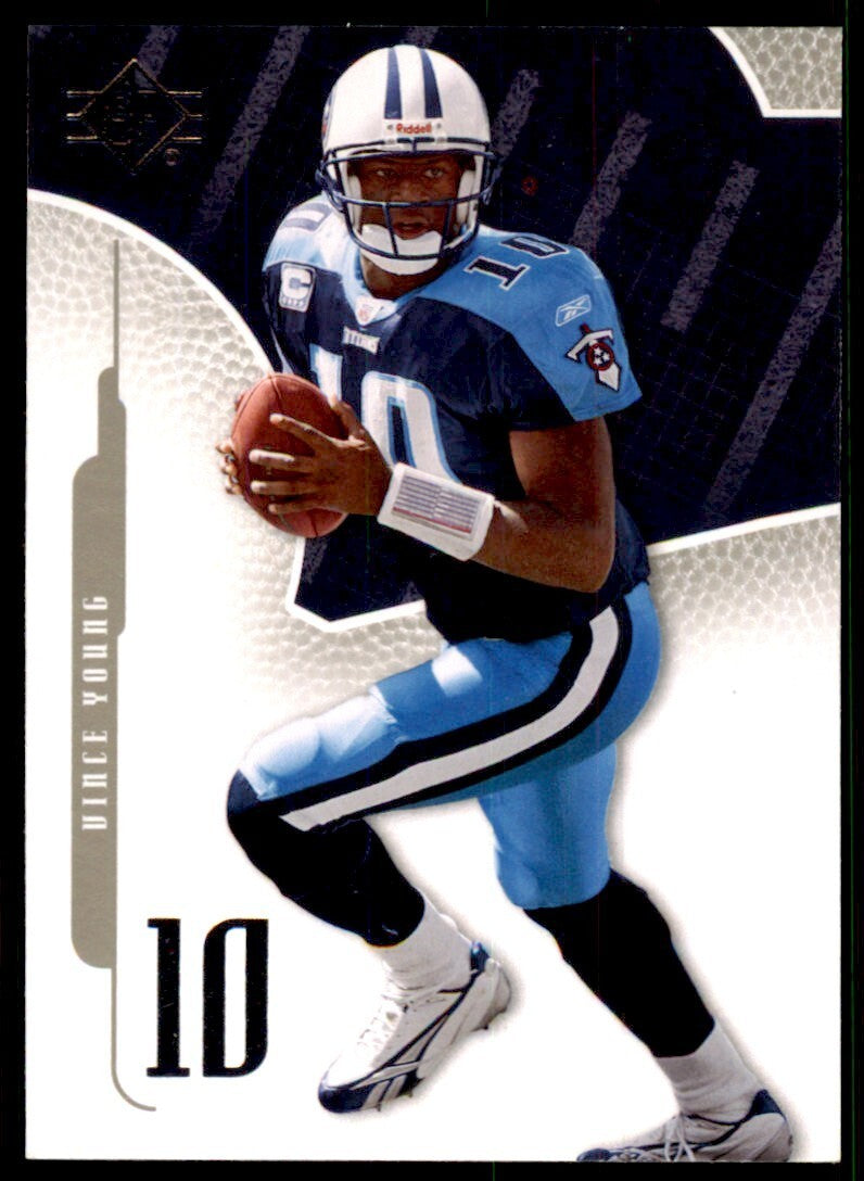 2008 SP Authentic Football Card Vince Young Tennessee Titans #34