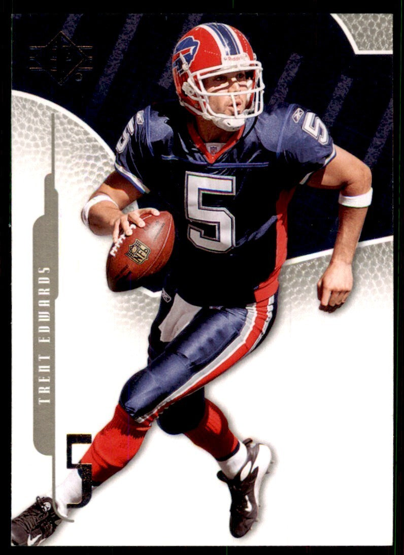 2008 SP Authentic Football Card Trent Edwards Buffalo Bills #2