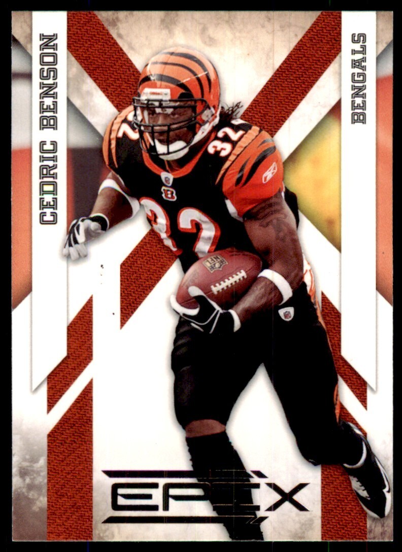2010 Panini Epix Football Card Cedric Benson Cincinnati Bengals #20