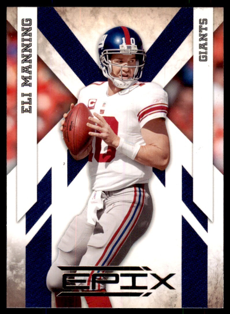 2010 Panini Epix Football Card Eli Manning New York Giants #64