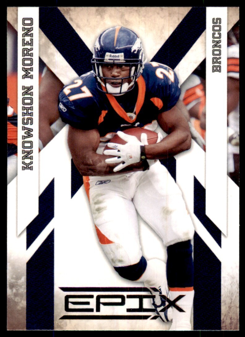 2010 Panini Epix Football Card Knowshon Moreno Denver Broncos #30