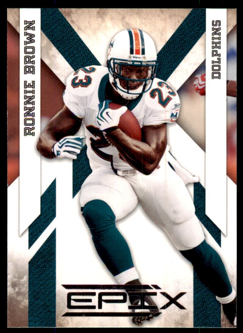 2010 Panini Epix Football Card Ronnie Brown Miami Dolphins #53