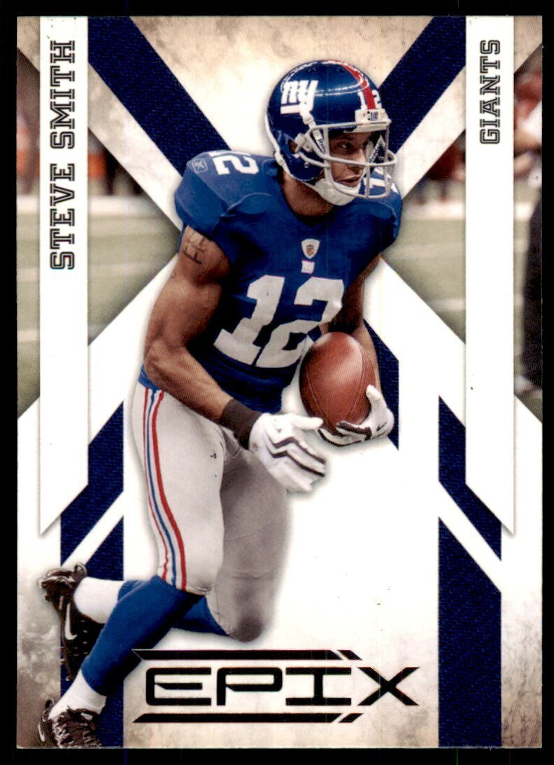 2010 Panini Epix Football Card Steve Smith New York Giants #65
