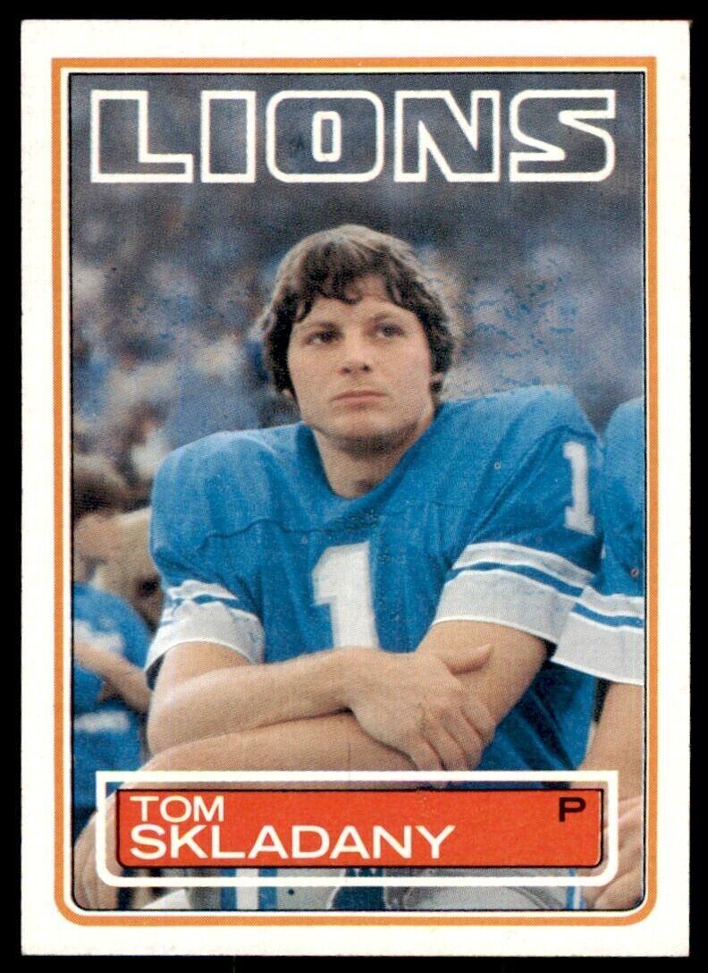 1983 Topps Tom Skladany Detroit Lions. #71