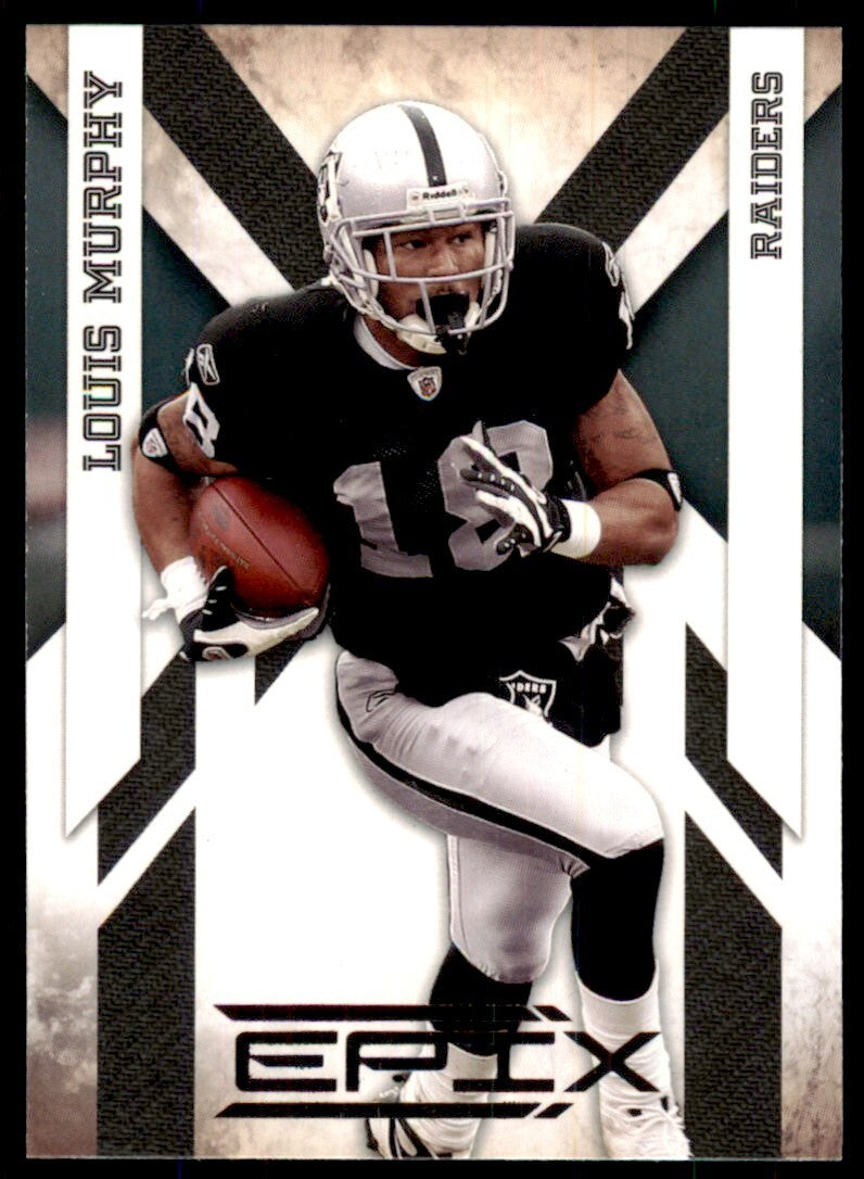 2010 Panini Epix Football Card Louis Murphy Oakland Raiders #72