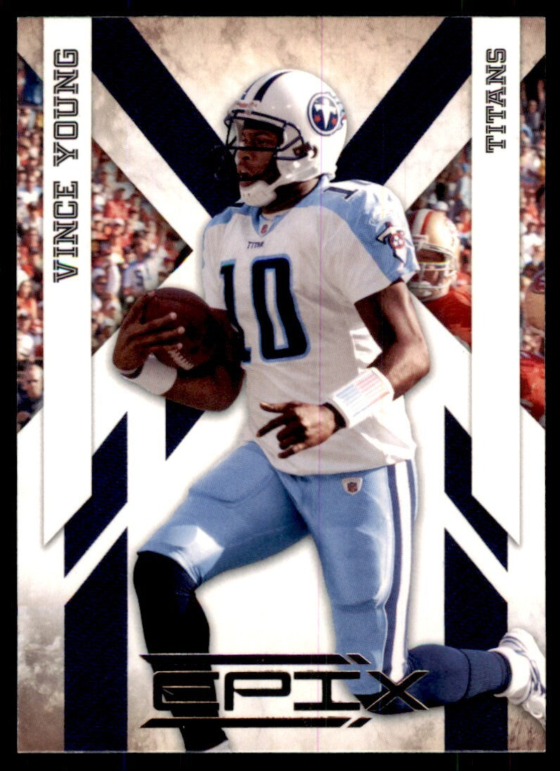 2010 Panini Epix Football Card Vince Young Tennessee Titans #97