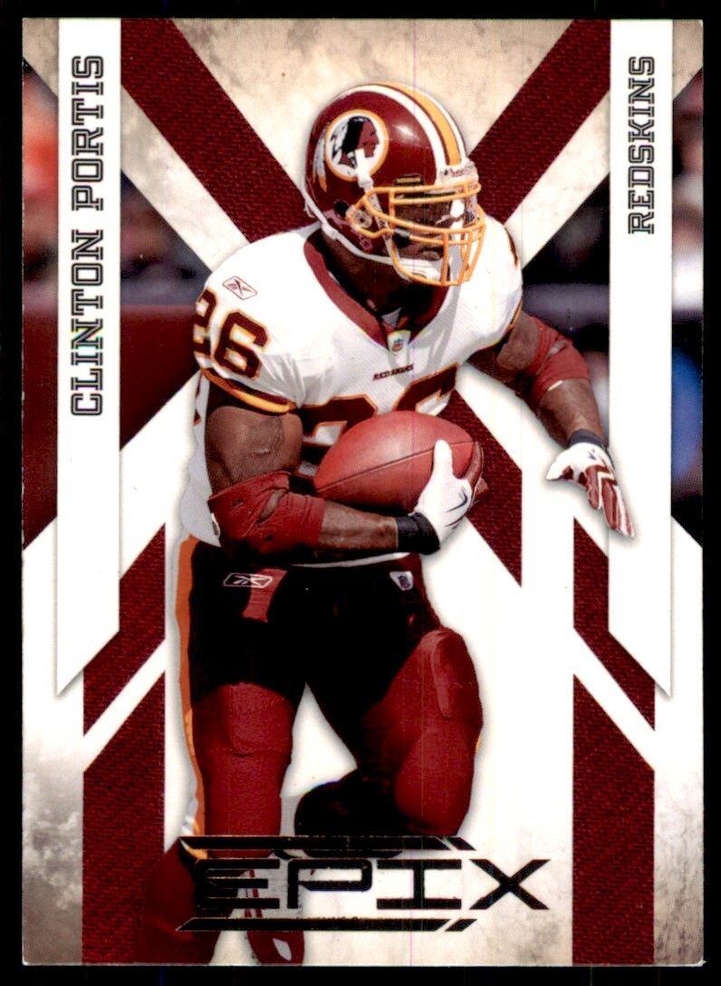 2010 Panini Epix Football Card Clinton Portis Washington Redskins #99