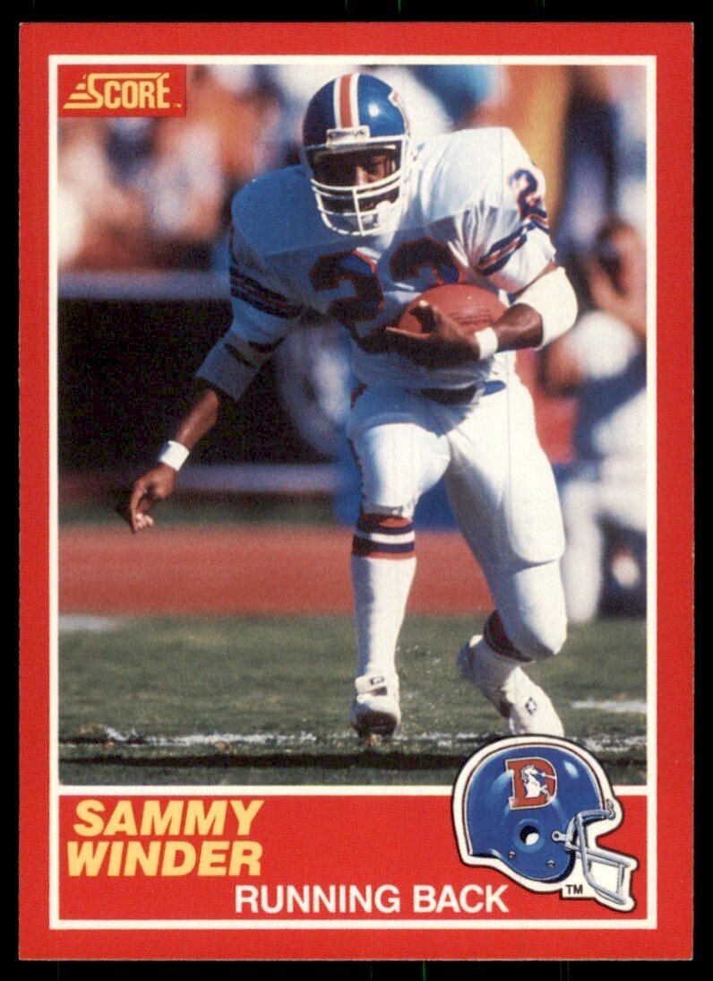 1989 Score Sammy Winder Football Cards #141