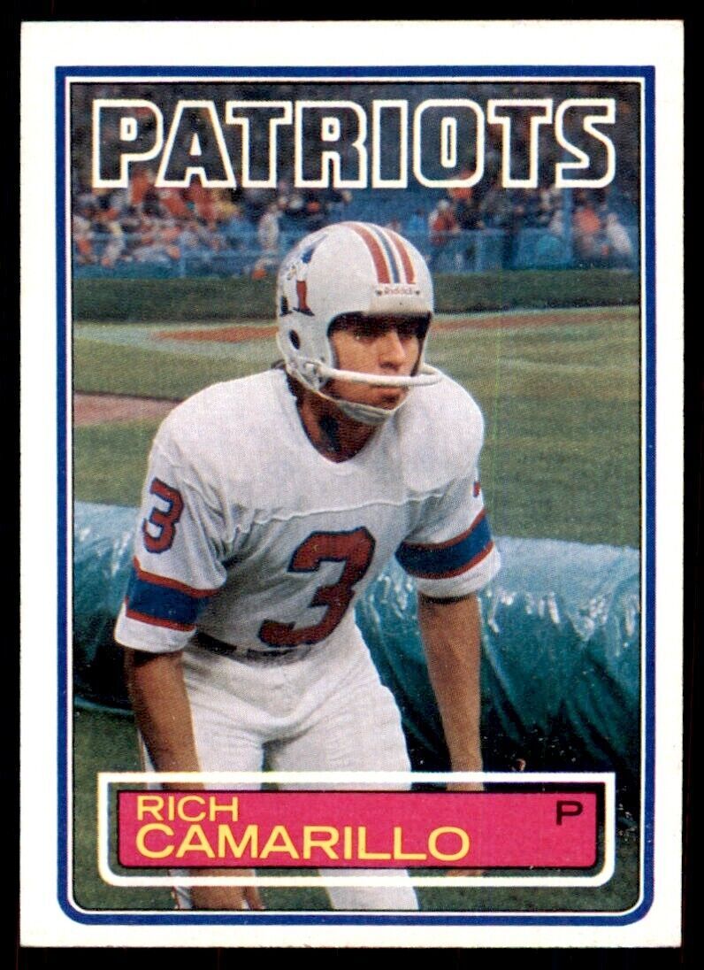 1983 TOPPS/ RICH CAMARILLO NEW ENGLAND PATRIOTS #327