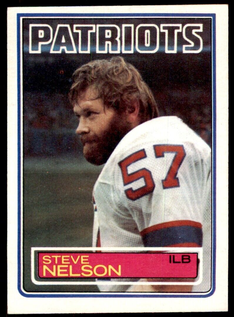 1983 Topps~ Steve Nelson. New England Patriots #335