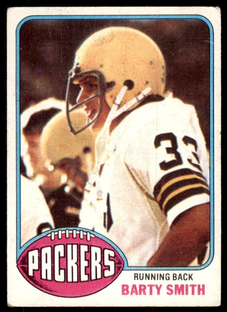 1976 Topps Football Card Barty Smith Rookie Green Bay Packers #62