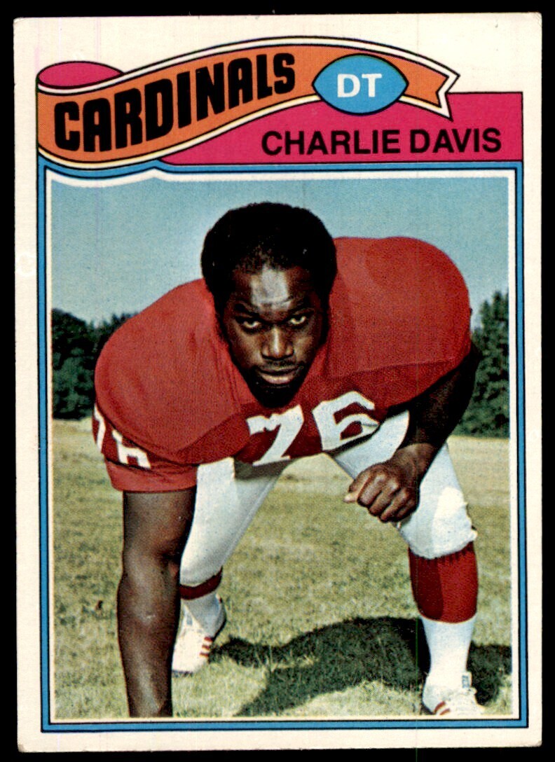 1977 Topps Football Card Charlie Davis Rookie St. Louis Cardinals #303