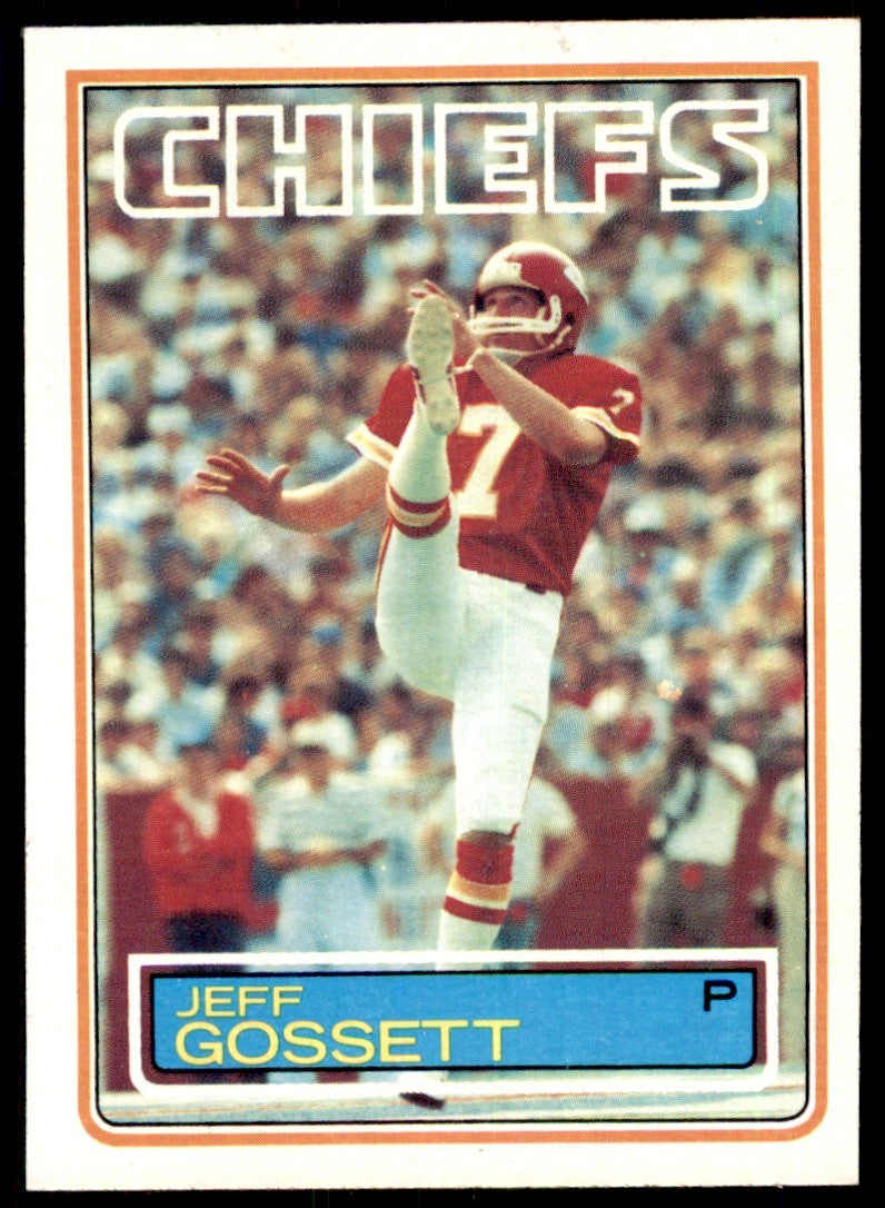 1983 TOPPS_ JEFF GOSSETT KANSAS CITY CHIEFS #285