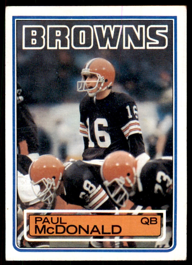 1983 TOPPS` PAUL MCDONALD CLEVELAND BROWNS #253