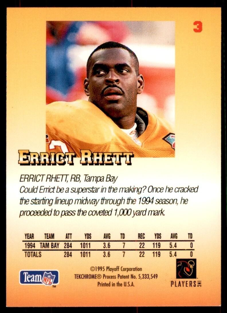 1995 Playoff Errict Rhett Football Cards #3