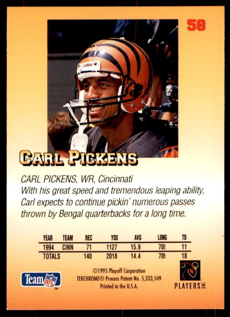 1995 Playoff Carl Pickens Football Cards #58