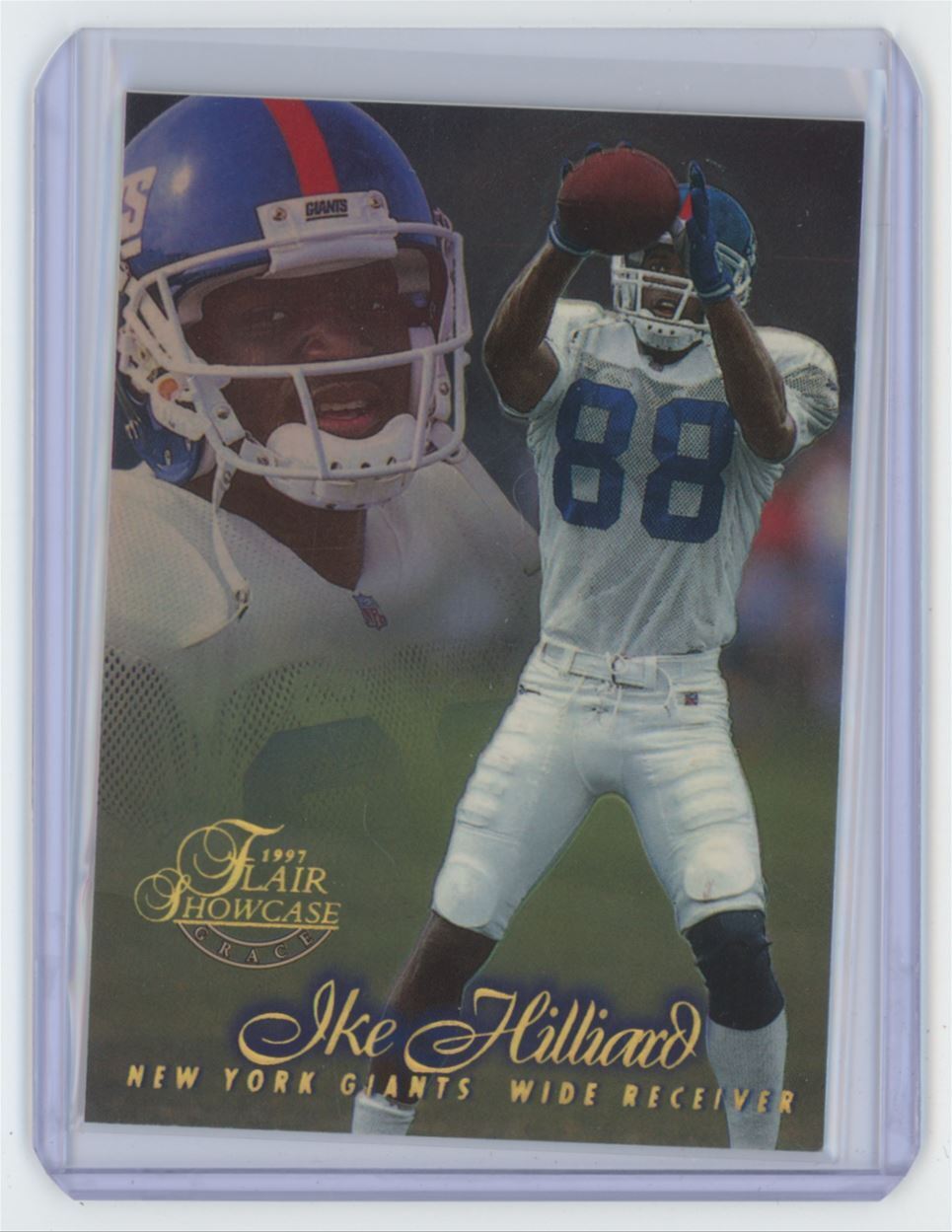 1997 Flair Showcase Ike Hilliard Rookie Football Card New York Giants
