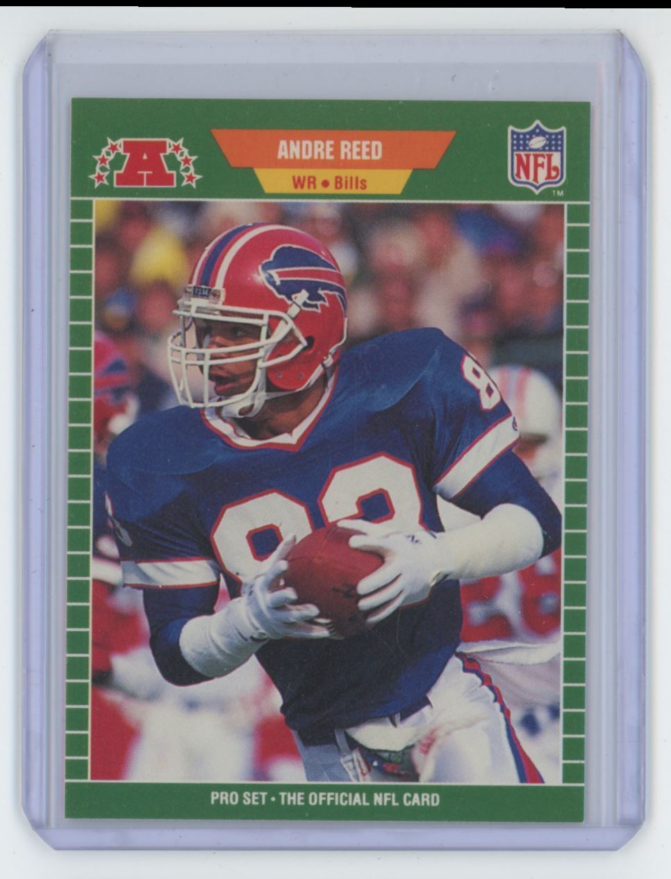 1989 Pro Set NFL Andre Reed Football Card Buffalo Bills #26