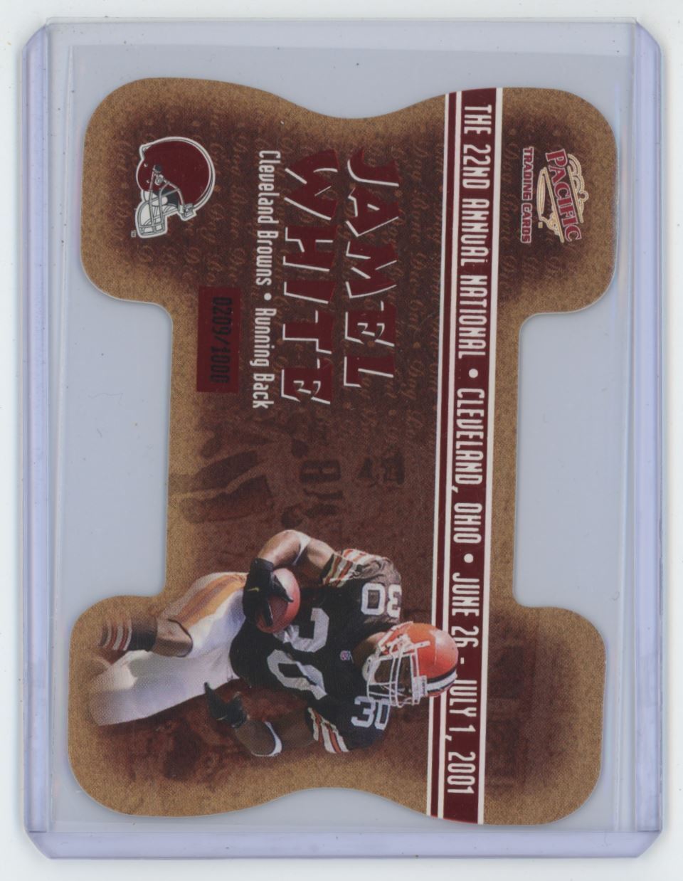 2001 Pacific Brown Royale Jamel White/James Jackson Football Card 209/1000 #4