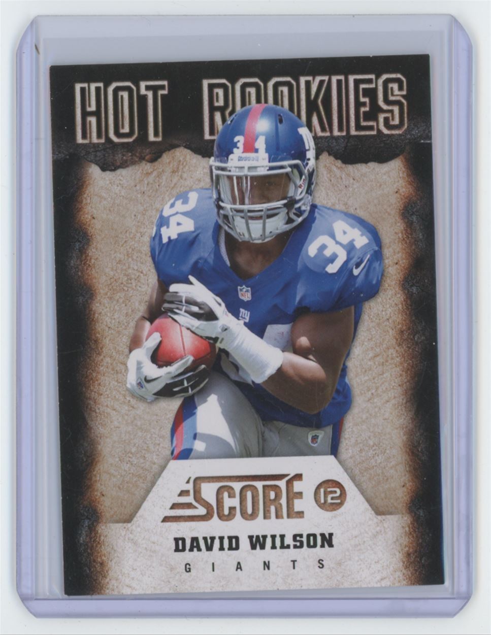 2012 Score Hot Rookies David Wilson Football Card New York Giants #11