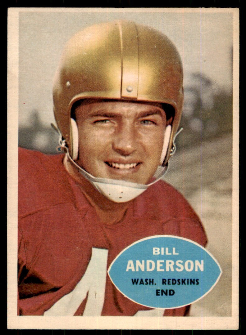 1960 Topps Bill Anderson Rookie Washington Redskins #126