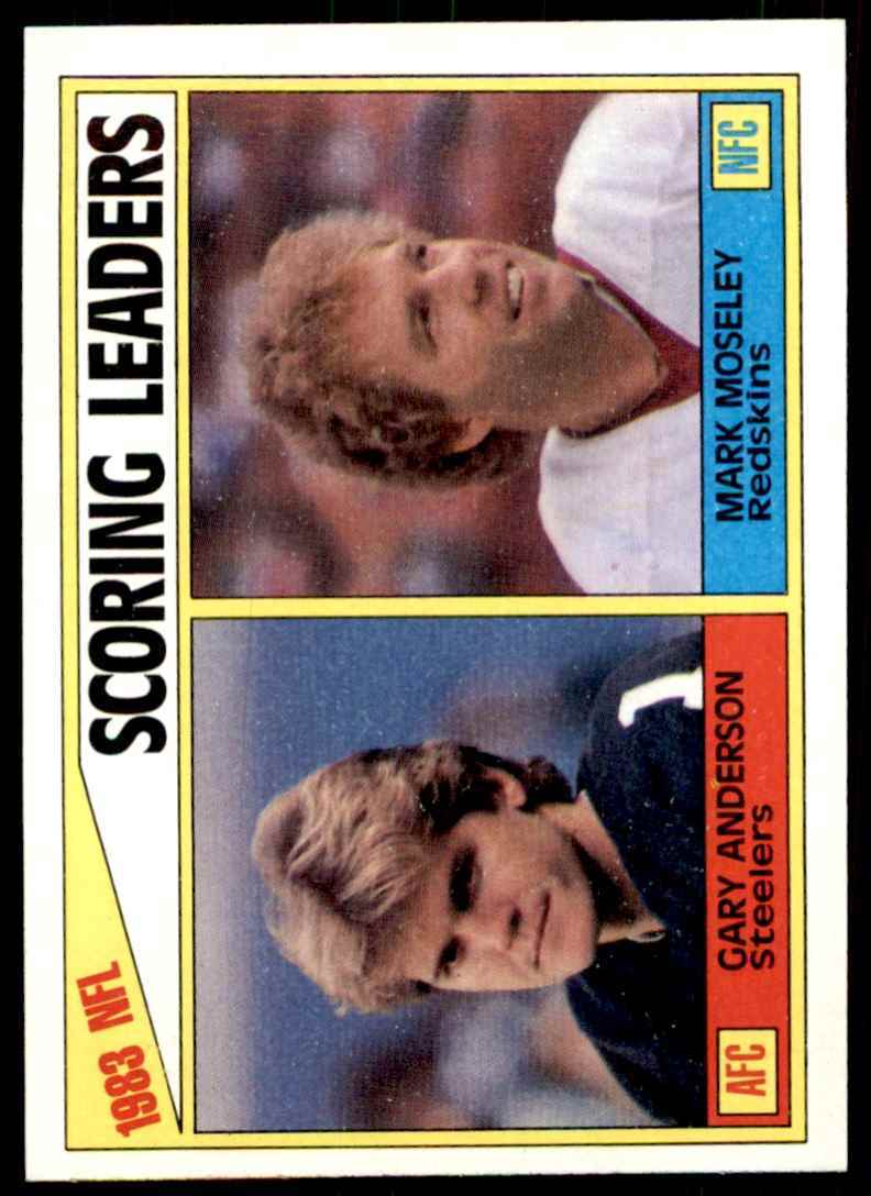 1984 TOPPS/ MARK MOSELEY/GARY ANDERSON STEELERS/REDSKINS #205