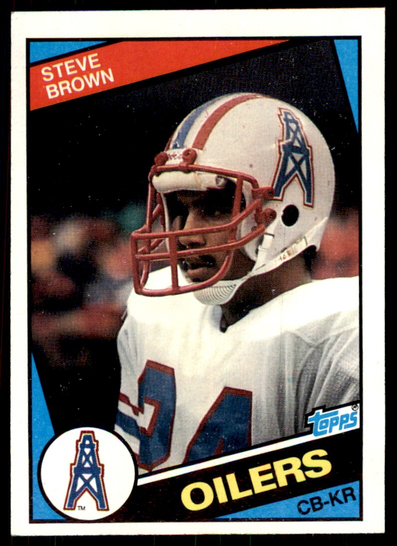 1984 TOPPS/ STEVE BROWN HOUSTON OILERS #77