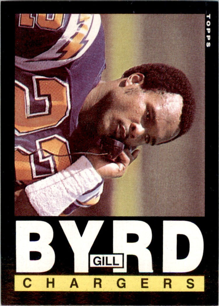 1985 TOPPS GILL BYRD. SAN DIEGO CHARGERS #369