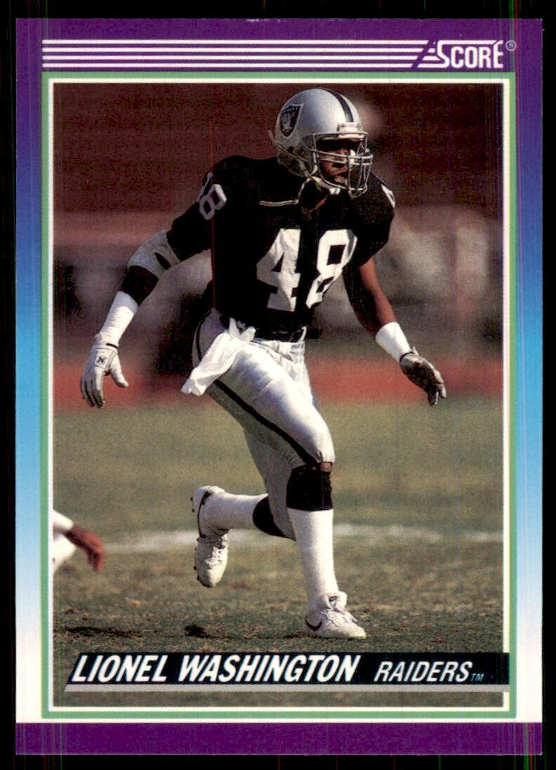 1990 Score Lionel Washington Los Angeles Raiders #477