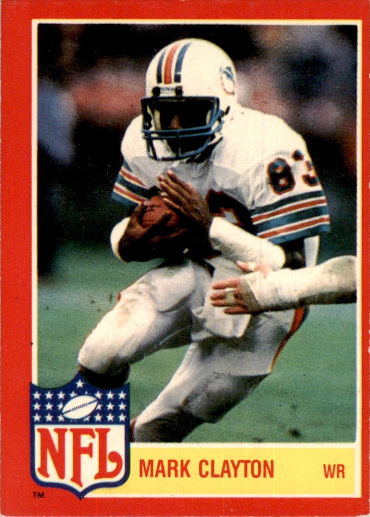 1985 TOPPS MARK CLAYTON MIAMI DOLPHINS #1 OF 11