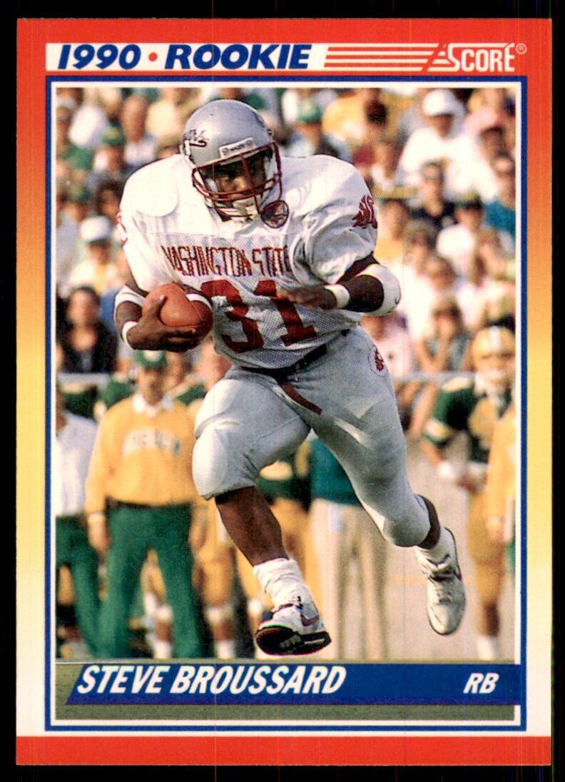 1990 Score Steve Broussard Rookie Atlanta Falcons #655