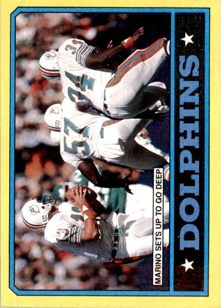 1986 TOPPS MIAMI DOLPHINS TEAM LEADERS MIAMI DOLPHINS #44