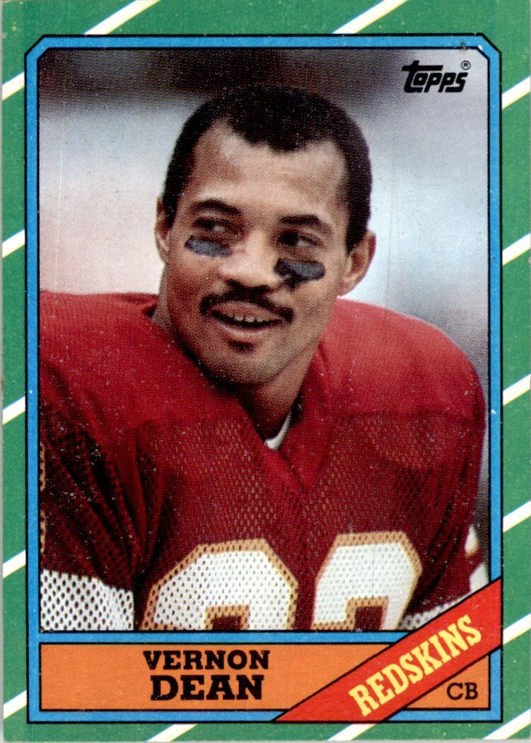 1986 TOPPS. VERNON DEAN; WASHINGTON REDSKINS #182