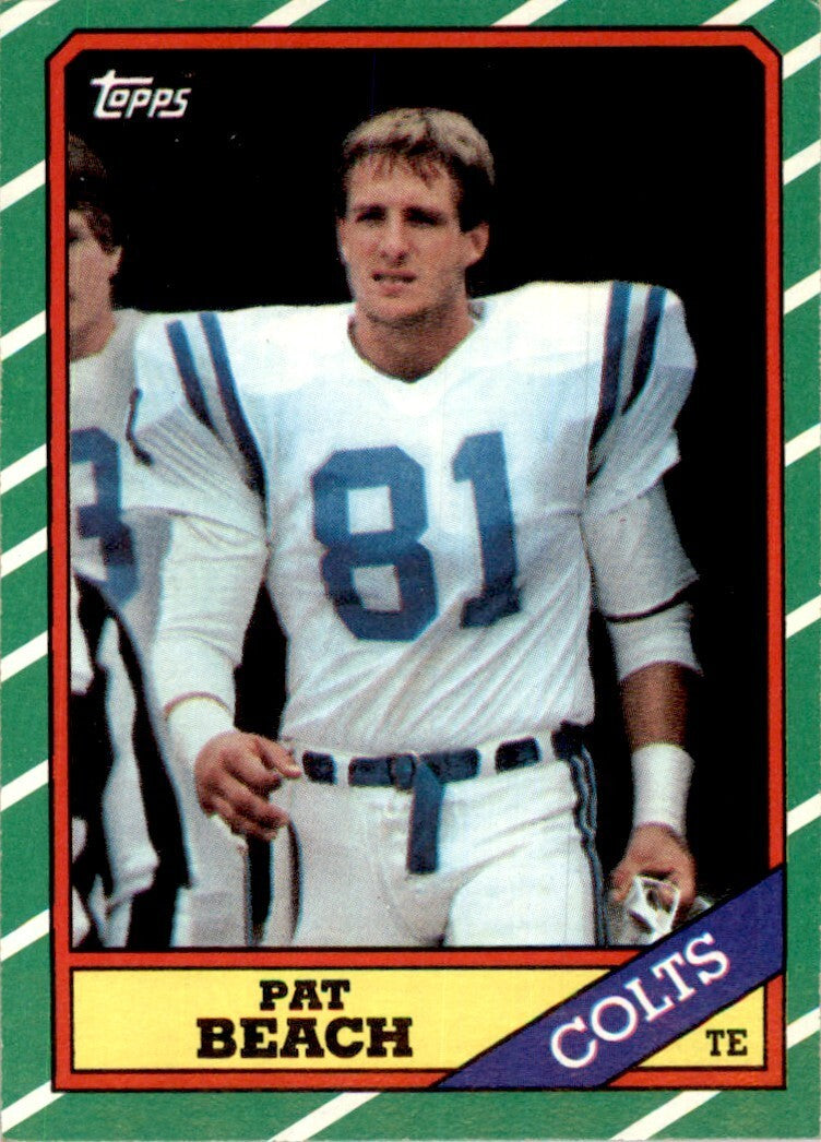 1986 TOPPS. PAT BEACH. INDIANAPOLIS COLTS #320
