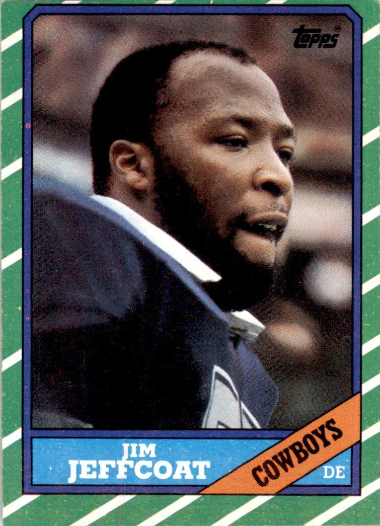 1986 TOPPS! JIM JEFFCOAT* DALLAS COWBOYS #134