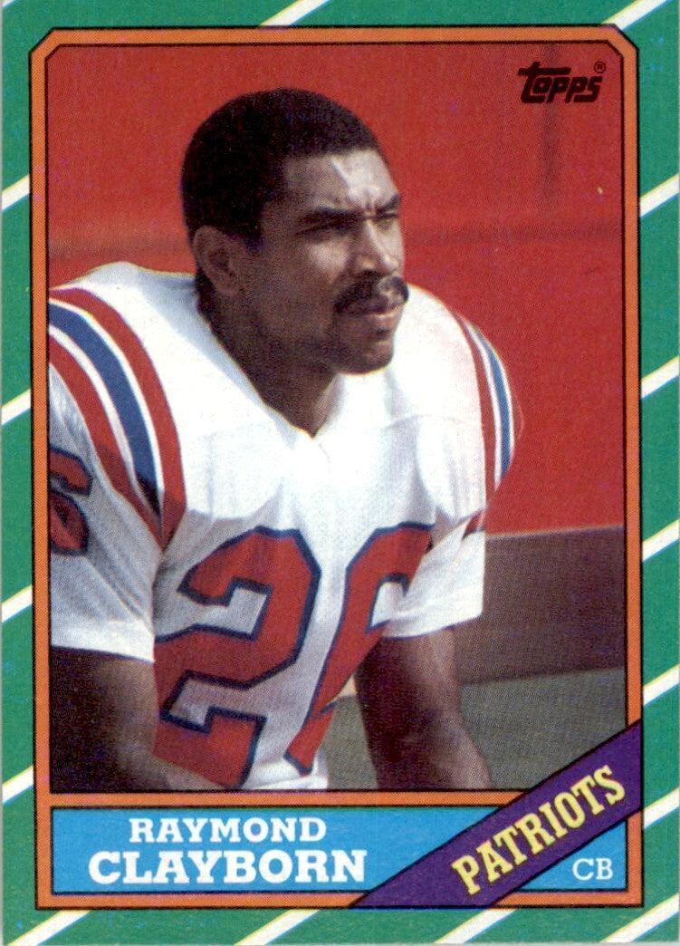1986 TOPPS^ RAYMOND CLAYBORN NEW ENGLAND PATRIOTS #41
