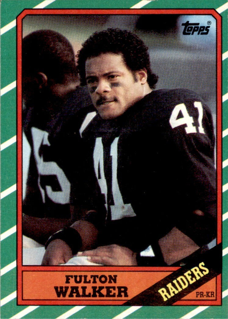 1986 TOPPS^ FULTON WALKER. LOS ANGELES RAIDERS #66
