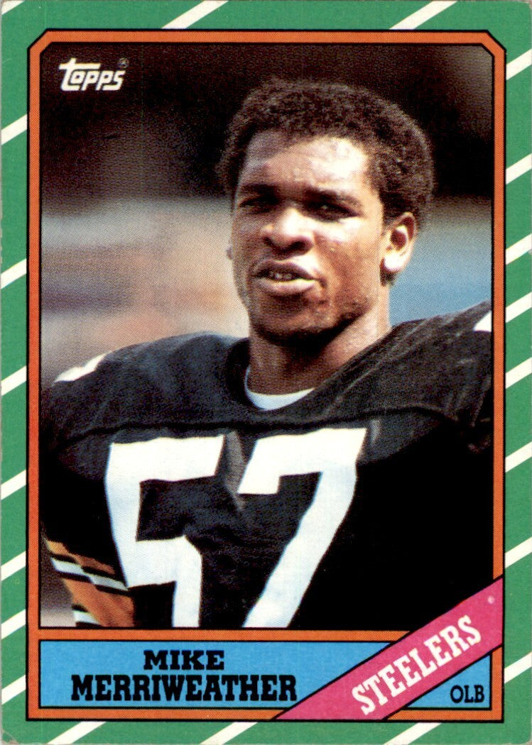 1986 TOPPS} MIKE MERRIWEATHER PITTSBURGH STEELERS #289
