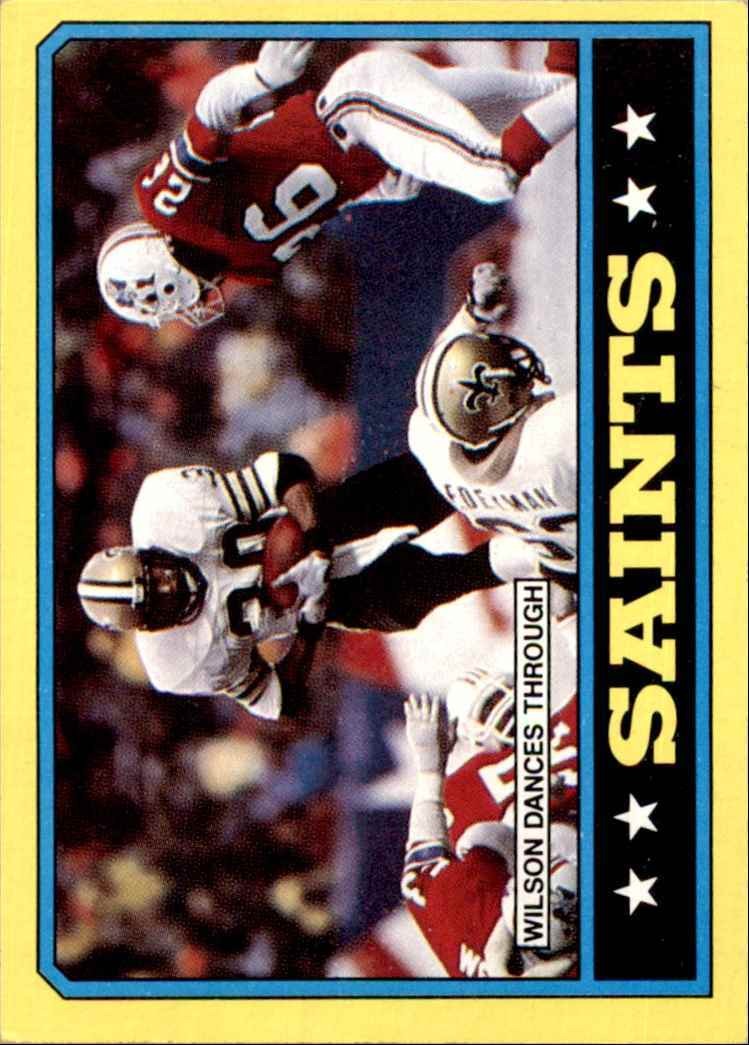 1986 TOPPS} SAINTS TEAM LEADERS NEW ORLEANS SAINTS #348