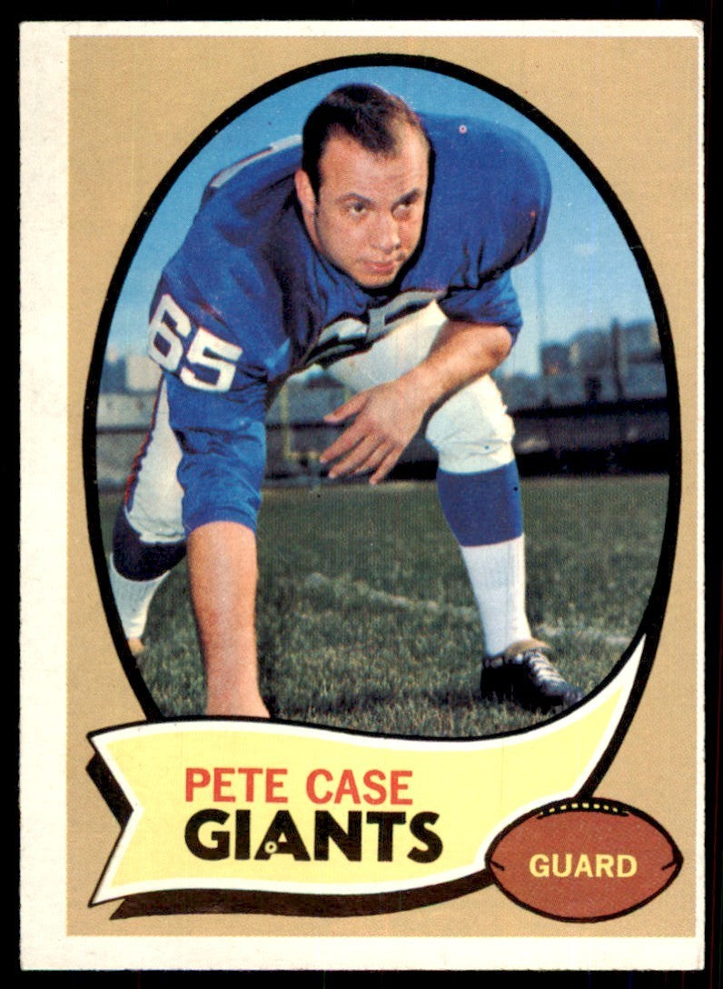 1970 Topps Football Card Pete Case New York Giants #41