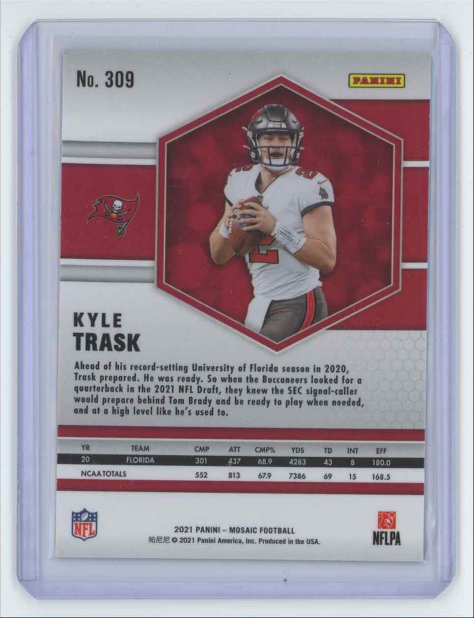 2021 Panini Mosaic Kyle Trask Rookie Football Card #309