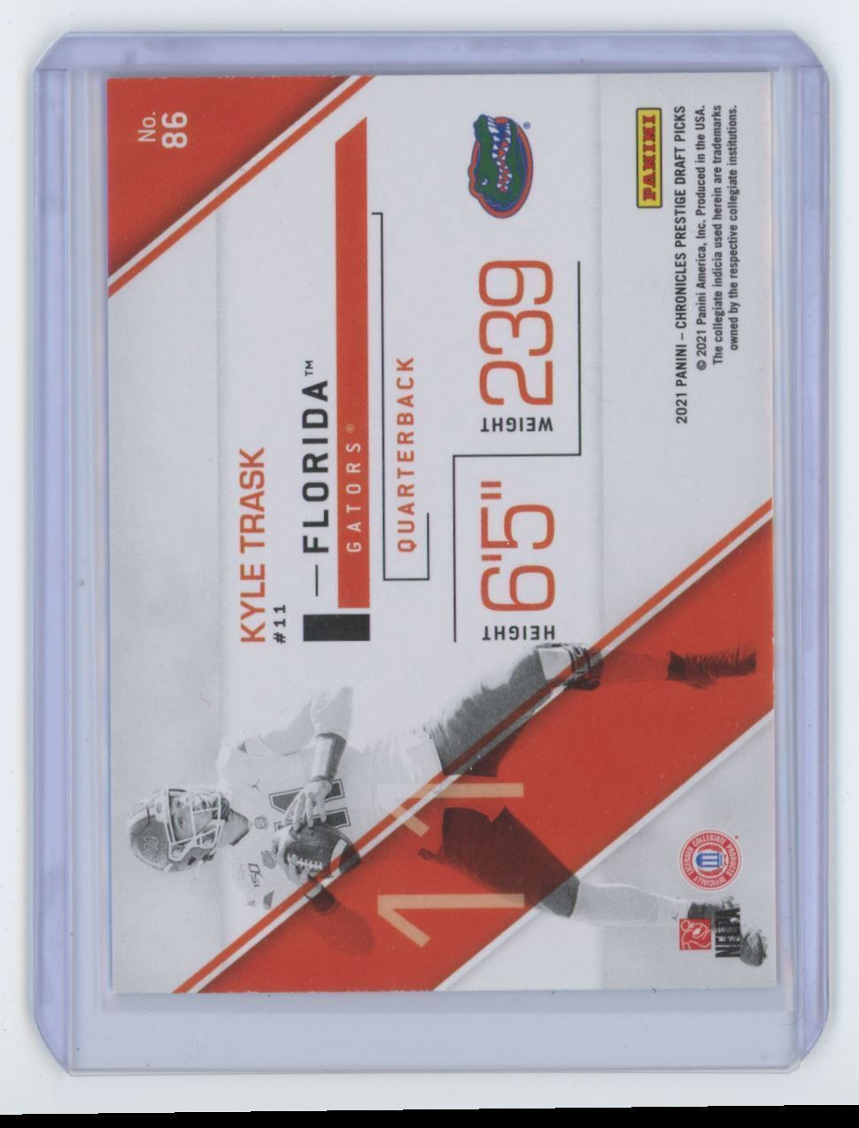 2021 Panini Chronicles Draft Picks Prestige Kyle Trask Rookie Football Card #86