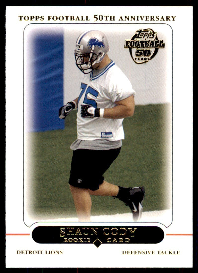 2005 TOPPS SHAUN CODY DETROIT LIONS #373